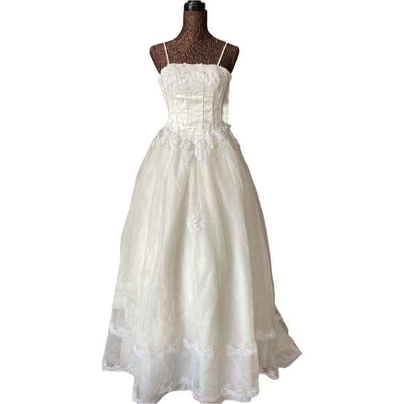 🤍 BALL GOWNS WHITE BEIGE DRESS/ # 008 - Picture 16 of 16